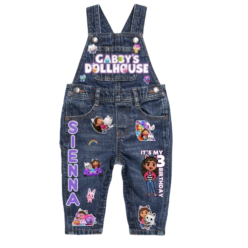 Gabby's Dollhouse Overalls and Shirt