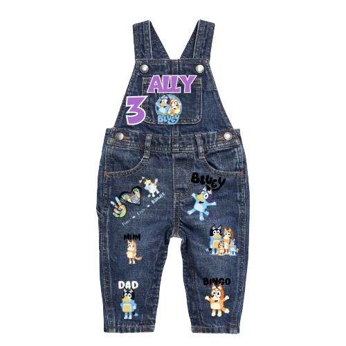 Bluey Overall and Shirt