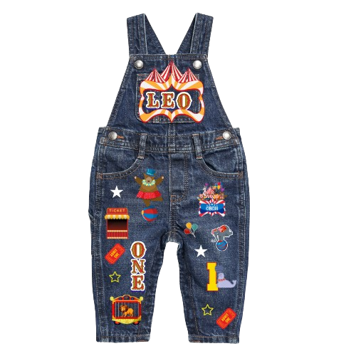 Circus Theme Overall and Shirt