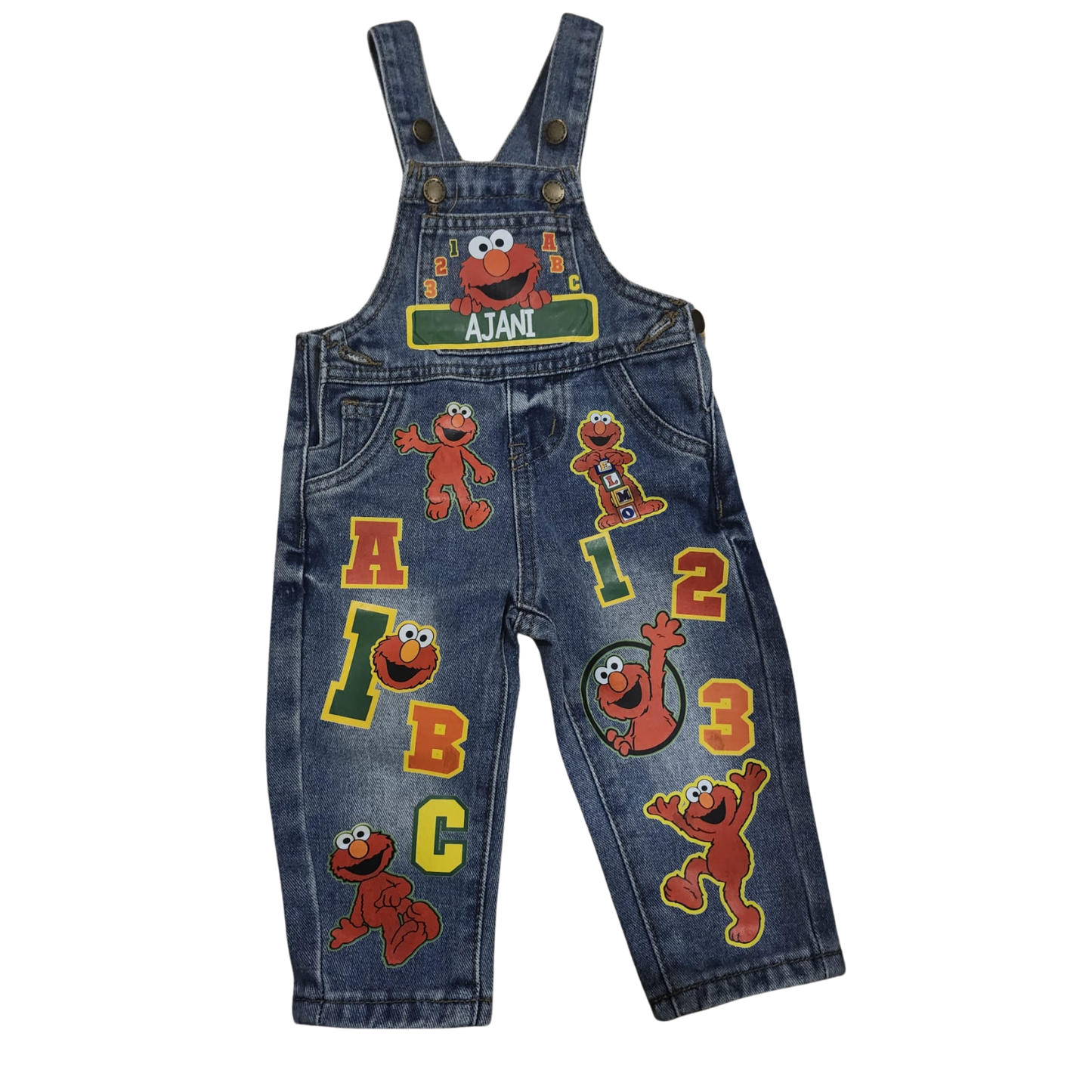 Elmo Jean Overall Customized