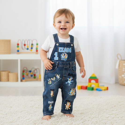 Bluey Overall and Shirt