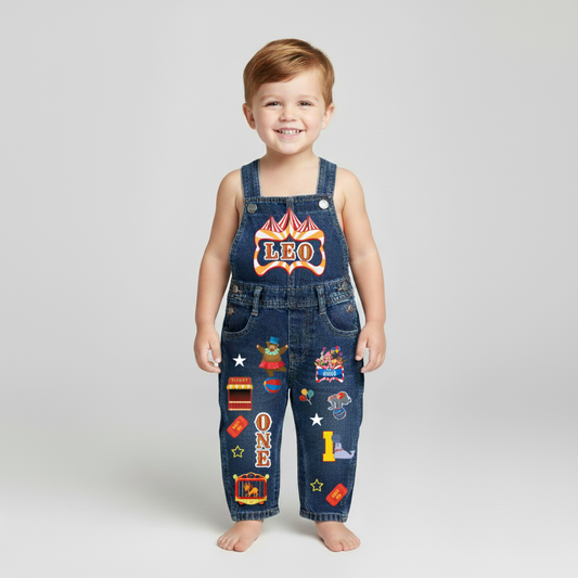 Circus Theme Overall and Shirt