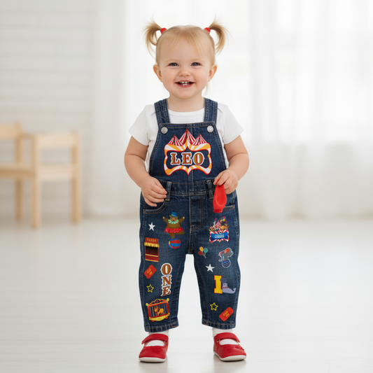 Circus Theme Overall and Shirt