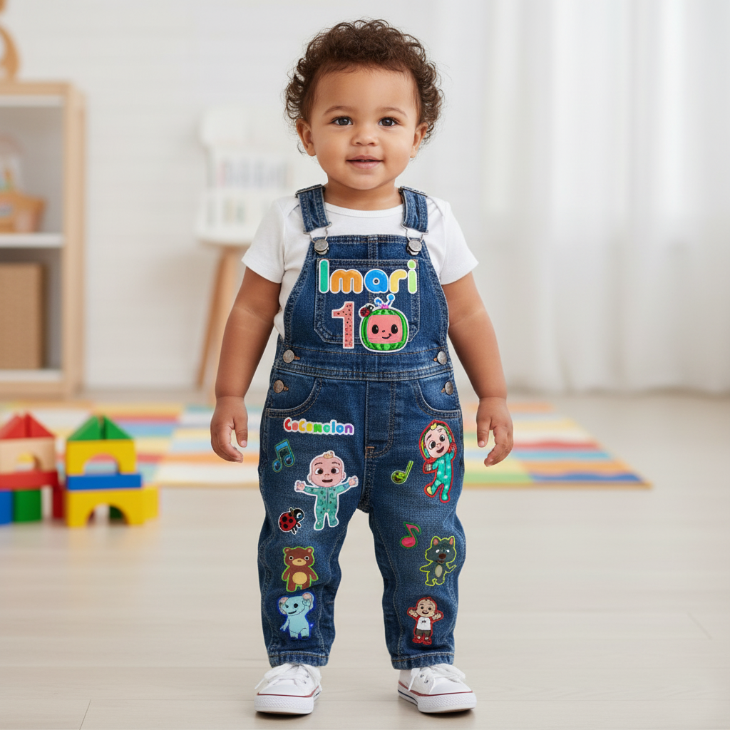 Cocomelon Jean Overall Customized