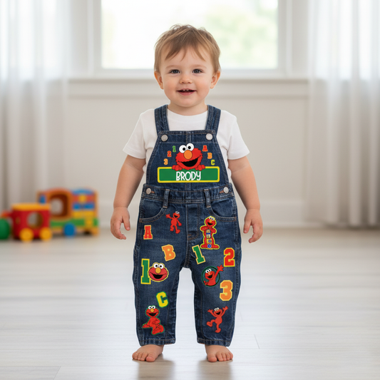 Elmo Jean Overall Customized