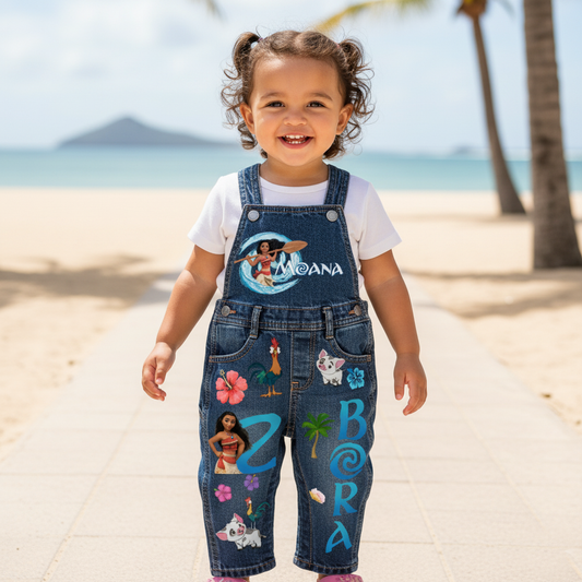Moana Overalls and Shirt