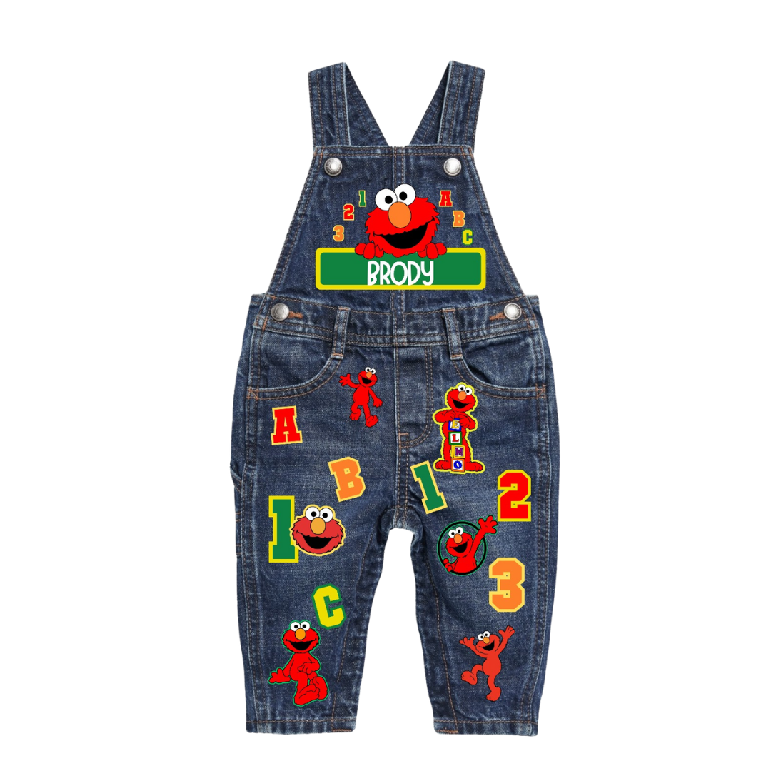 Elmo Jean Overall Customized